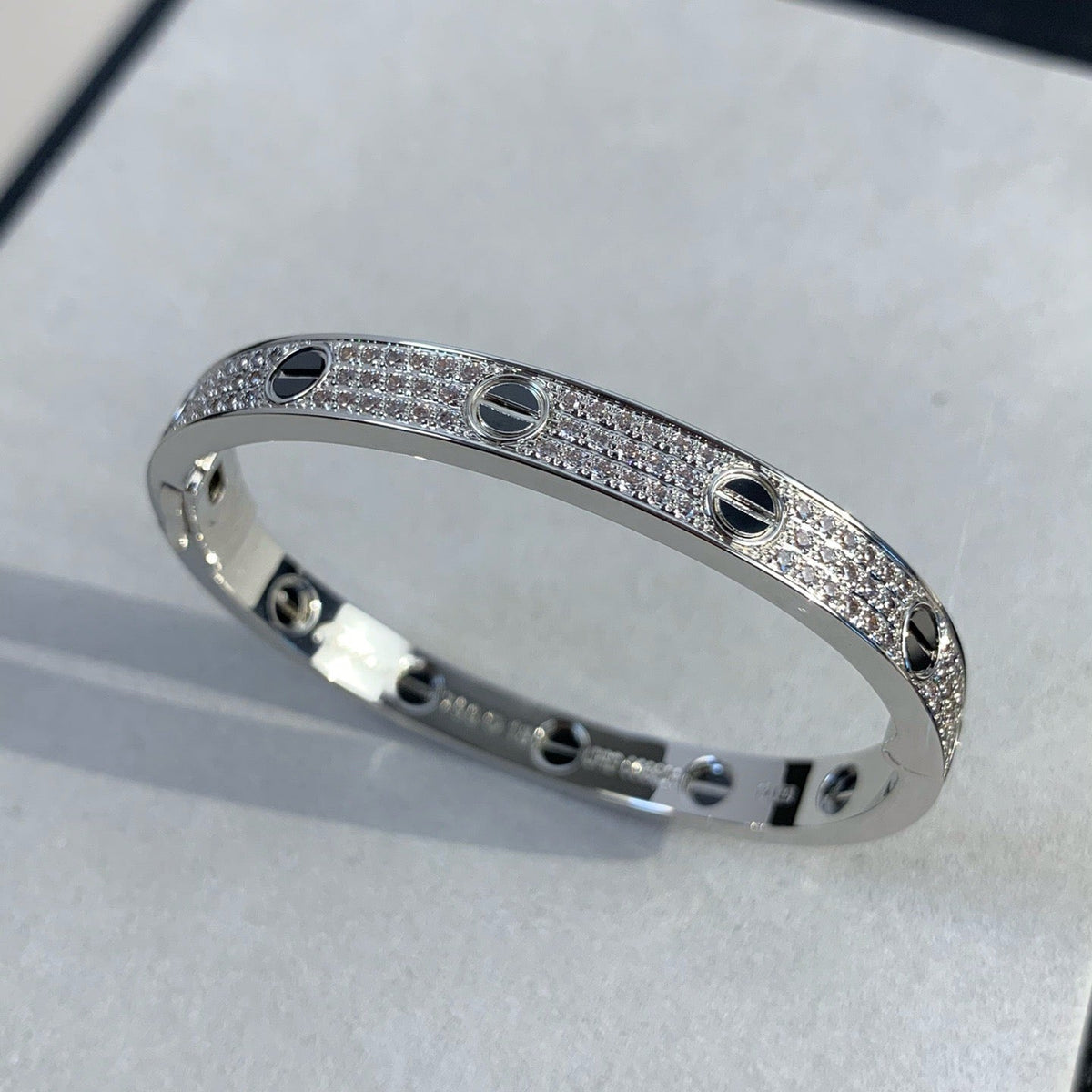 [Dawnora Jewelry]LOVE BRACELET 6.1MM DIAMOND-PAVED CERAMIC