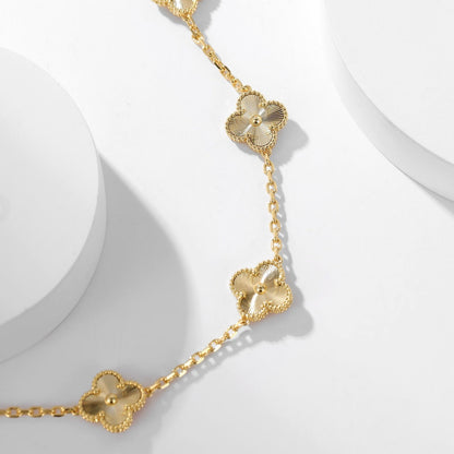 [Dawnora Jewelry]CLOVER 10 MOTIFS LASER NECKLACE