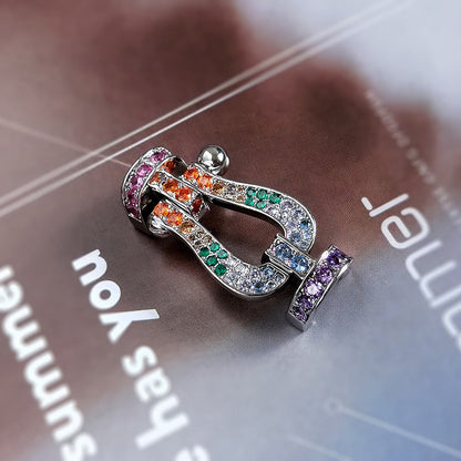 [Dawnora Jewelry]FORCE LARGE HORSESHOE CLASP  METAL BRACELET