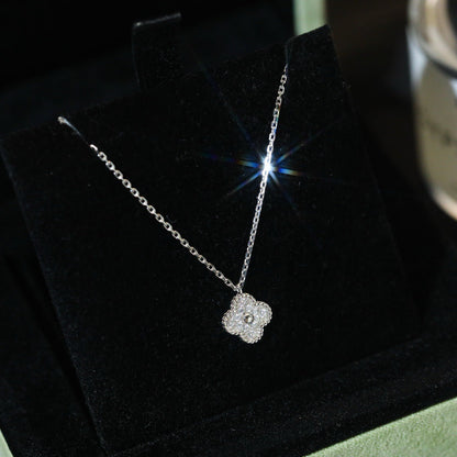 [Dawnora Jewelry]CLOVER MINI 9.5MM PENDANT DIAMOND NECKLACE