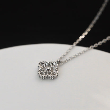[Dawnora Jewelry]CLOVER MINI 9.5MM PENDANT DIAMOND NECKLACE