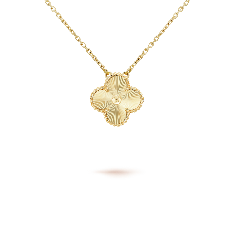 [Dawnora Jewelry]CLOVER 15MM LASER NECKLACE