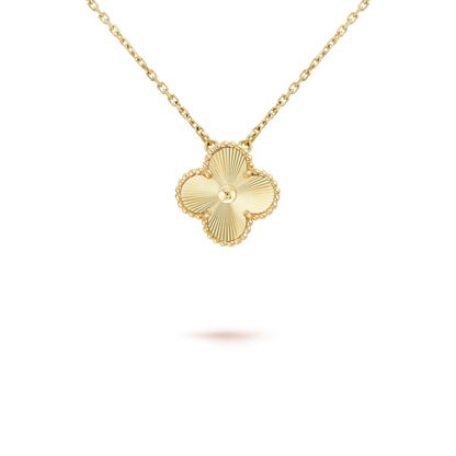 [Dawnora Jewelry]CLOVER 15MM LASER NECKLACE