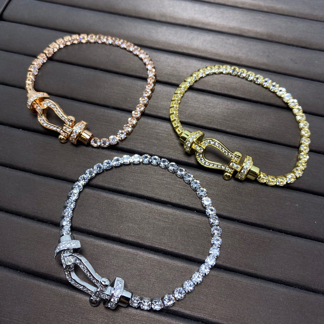 [Dawnora Jewelry]FORCE  HORSESHOE  DIAMOND TENNIS BRACELET