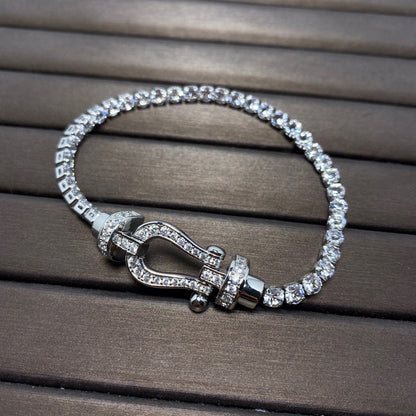 [Dawnora Jewelry]FORCE  HORSESHOE  DIAMOND TENNIS BRACELET