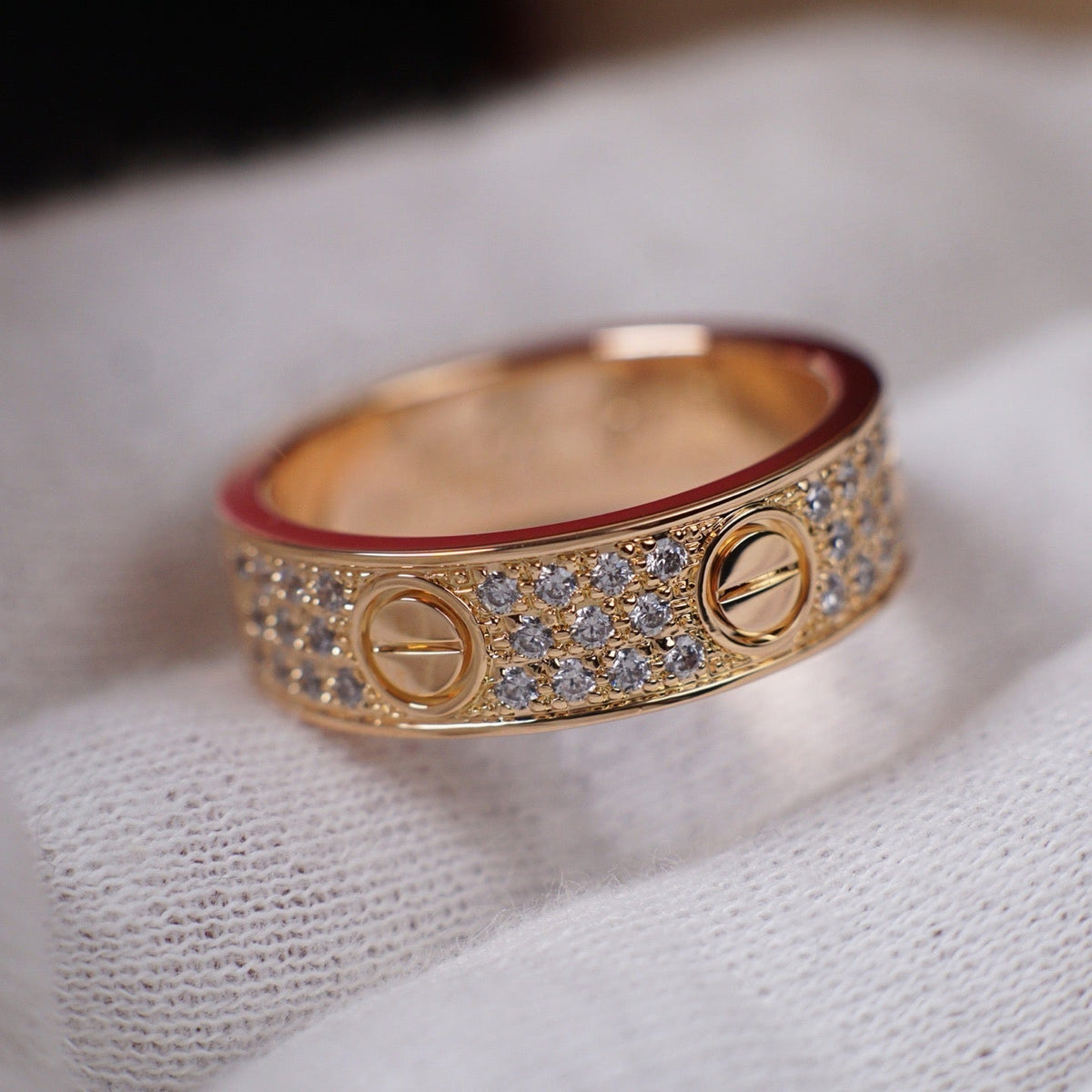 [Dawnora Jewelry]LOVE RING 5.5MM DIAMONDS PAVED