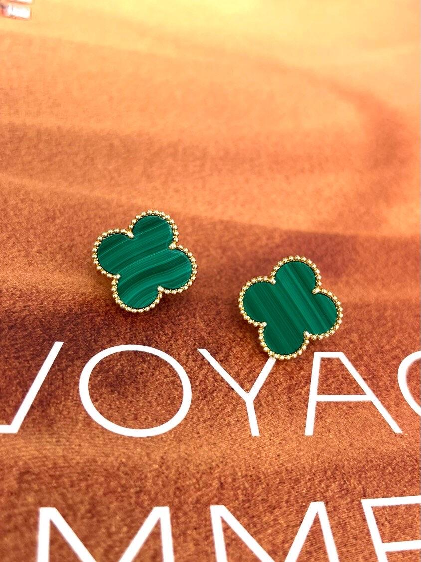 [Dawnora Jewelry] CLOVER LARGE (20mm) 1 MOTIFS GREENER MOP STUD EARRINGS