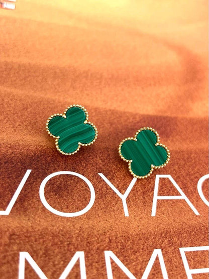 [Dawnora Jewelry] CLOVER LARGE (20mm) 1 MOTIFS GREENER MOP STUD EARRINGS