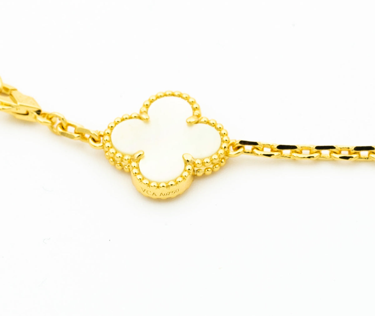 [Dawnora Jewelry]CLOVER BRACELET 5 MOTIFS ONYX MOP