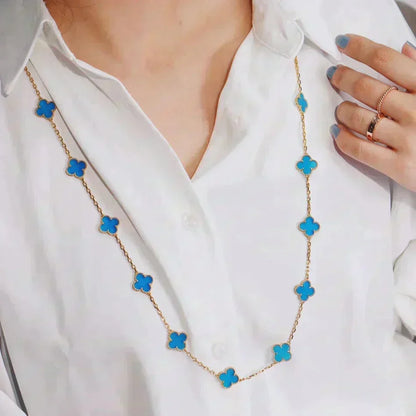 [Dawnora Jewelry]CLOVER 20 MOTIFS TURQUOISE GOLD
