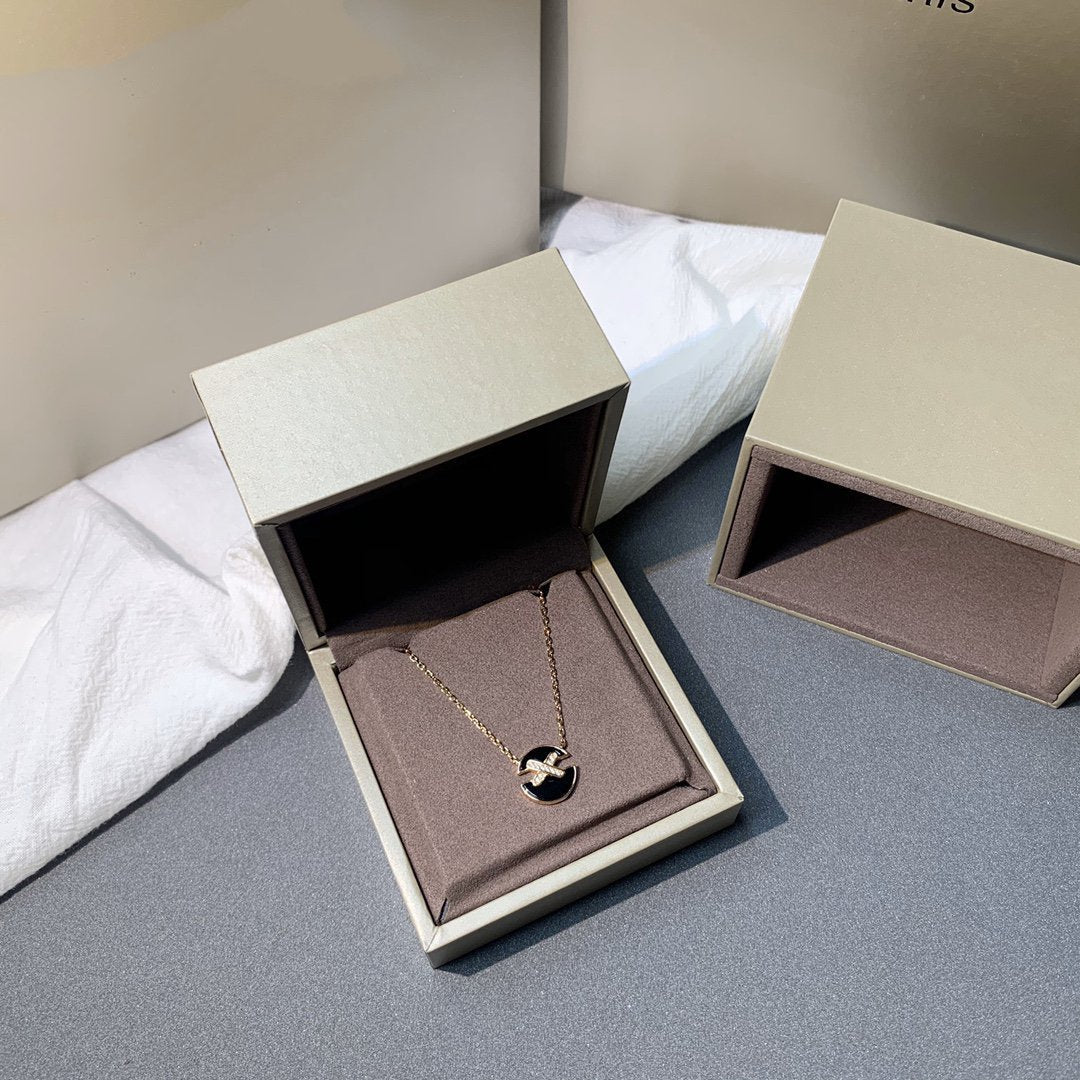 [Dawnora Jewelry]JEUX DE PINK GOLD DIAMOND NECKLACE