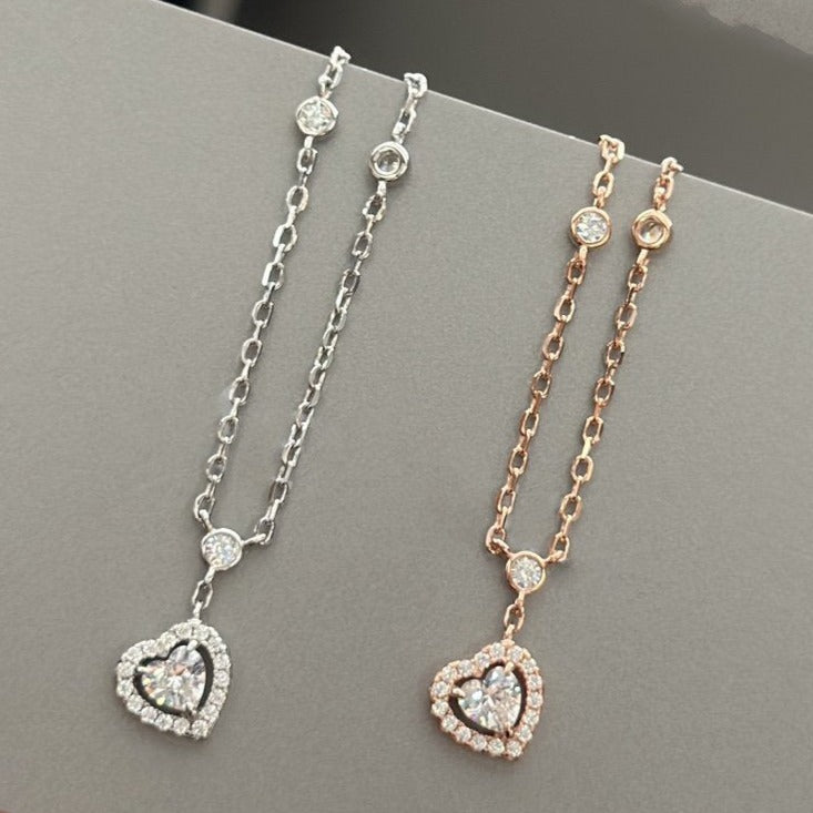 [Dawnora Jewelry]JOY HEART DIAMOND NECKLACE