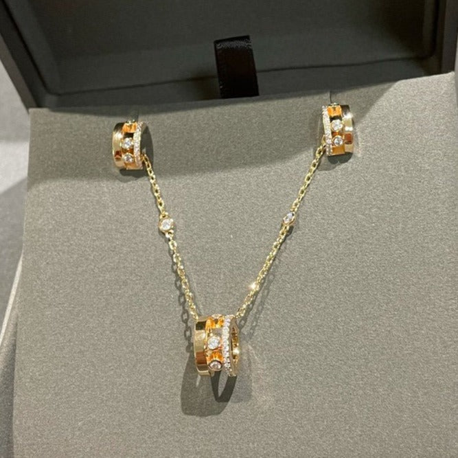 [Dawnora Jewelry]CHAIN MOVE ROMANE PEDAND NECKLACE