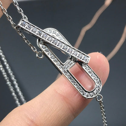 [Dawnora Jewelry]HM NECKLACE PLATINUM ROSE GOLD DIAMOND