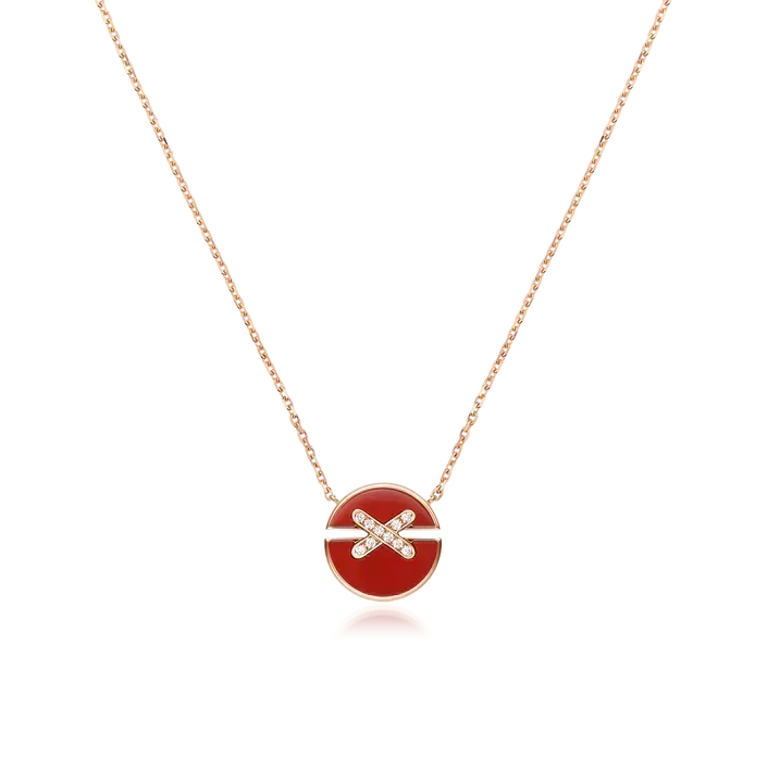 [Dawnora Jewelry]JEUX DE ROSE GOLD DIAMOND NECKLACE