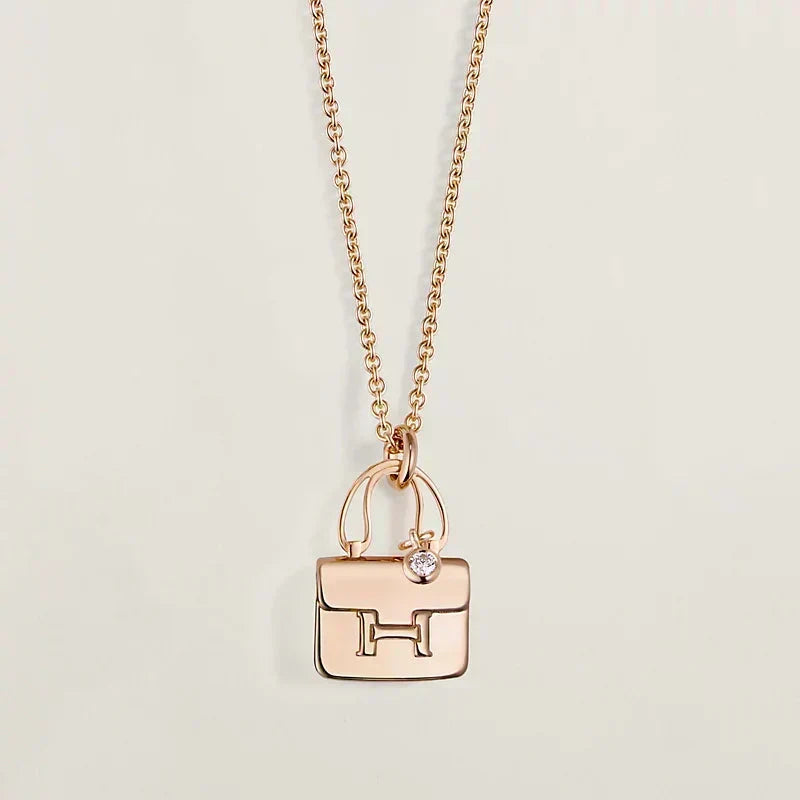 [Dawnora Jewelry]AMULETTE PEDANT ROSE GOLD NECKLACE