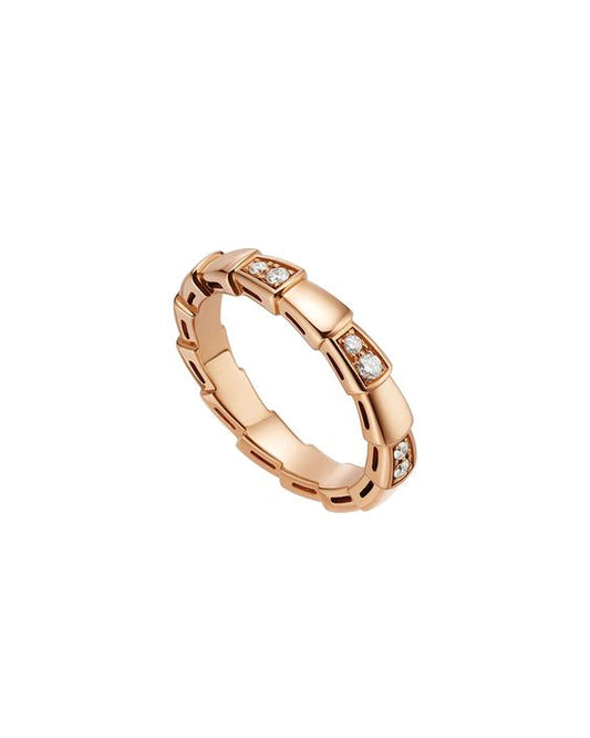 [Dawnora Jewelry]SERPENTI RING PINK GOLD  3MM