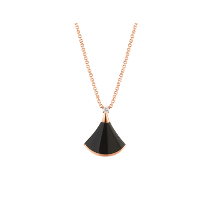 [Dawnora Jewelry]DREAM NECKLACE ONYX 1 DIAMOND
