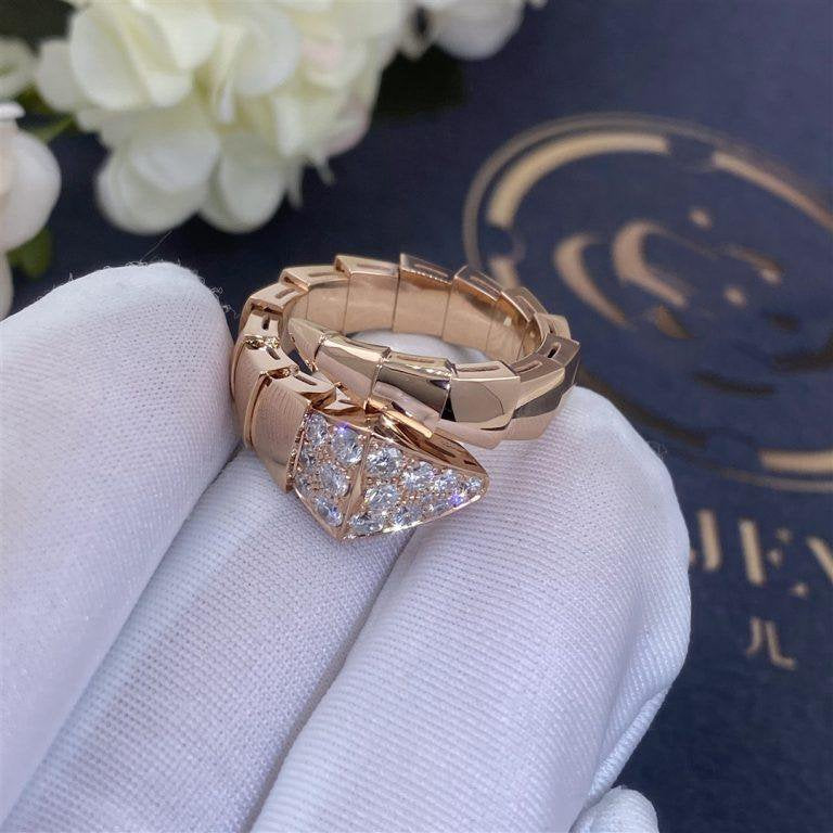 [Dawnora Jewelry]SERPENTI RING PINK GOLD DIAMOND