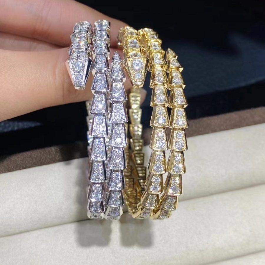 [Dawnora Jewelry]SERPENTI BRACELET GOLD DIAMOND DOUBLE ROW