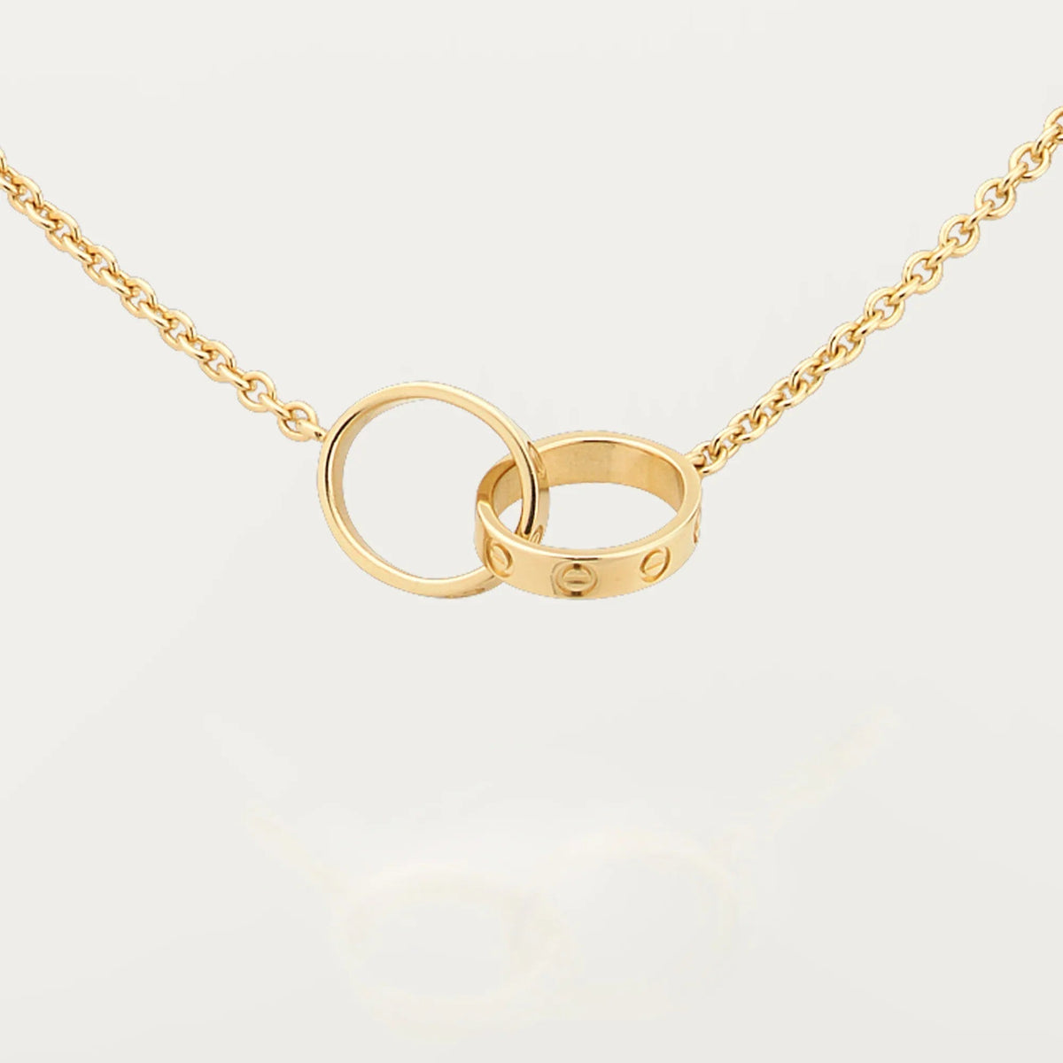 [Dawnora Jewelry]LOVE DOUBLE RING NECKLACE