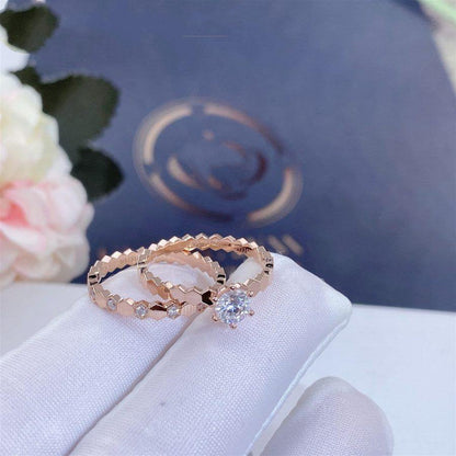 [Dawnora Jewelry]BEE LOVE RING PINK GOLD 1 DIAMOND