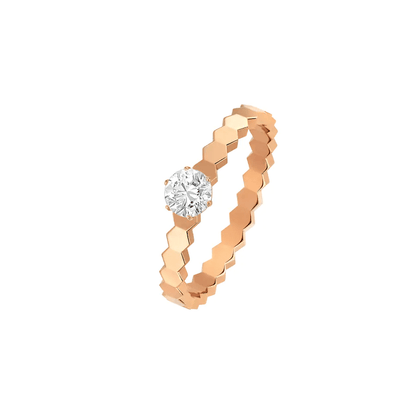 [Dawnora Jewelry]BEE LOVE RING PINK GOLD 1 DIAMOND