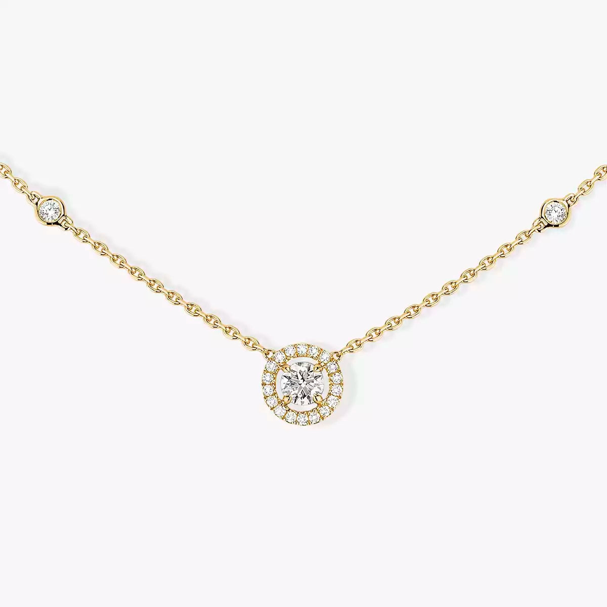 [Dawnora Jewelry]Diamond Necklace 0,20ct Brilliant Shape Joy