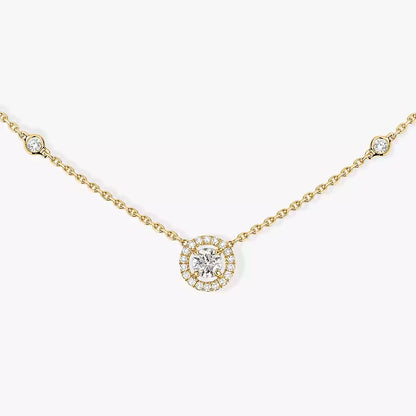 [Dawnora Jewelry]Diamond Necklace 0,20ct Brilliant Shape Joy
