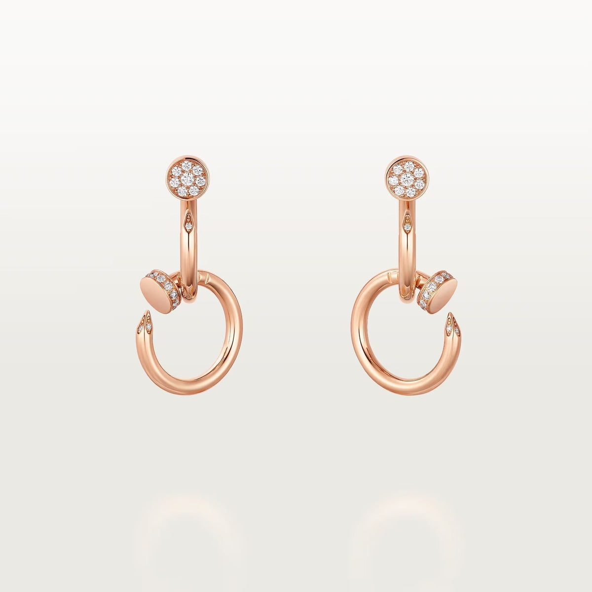 [Dawnora Jewelry]JUSTE HALF DIAMOND DOUBLE EARRINGS