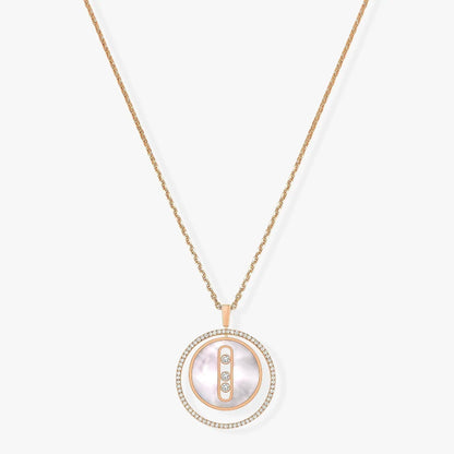 [Dawnora Jewelry]LUCKY MOVE MM NACRE BLANCHE DIAMOND NECKLACE