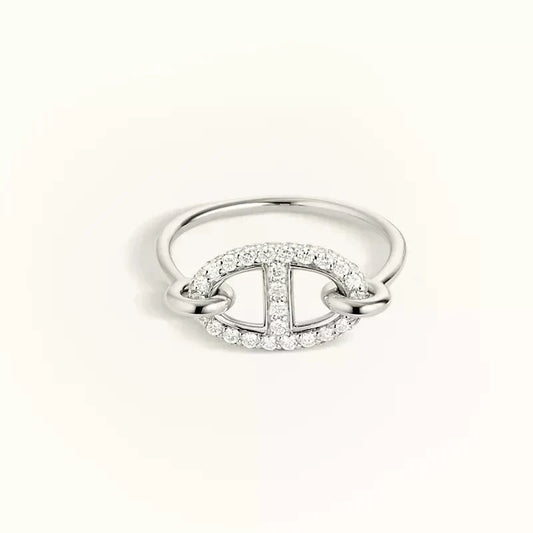 [Dawnora Jewelry]RONDE SMALL SILVER DIAMOND RING