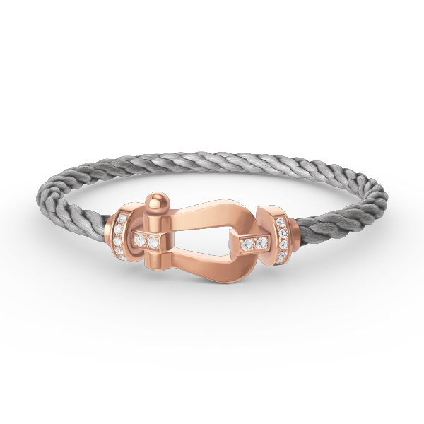 [Dawnora Jewelry]FORCE LARGE HORSESHOE HALF DIAMOND BRACELET ROSE GOLD