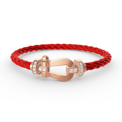 [Dawnora Jewelry]FORCE LARGE HORSESHOE HALF DIAMOND BRACELET ROSE GOLD