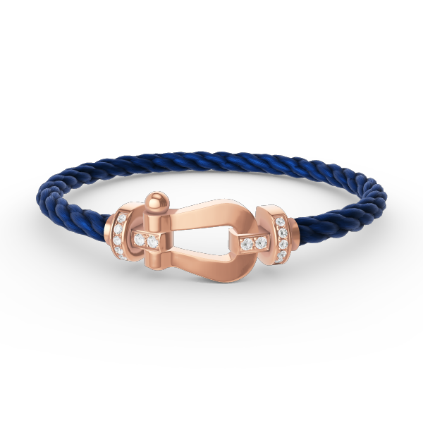 [Dawnora Jewelry]FORCE LARGE HORSESHOE HALF DIAMOND BRACELET ROSE GOLD
