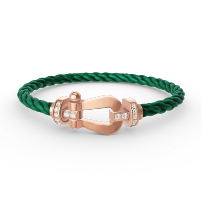 [Dawnora Jewelry]FORCE LARGE HORSESHOE HALF DIAMOND BRACELET ROSE GOLD