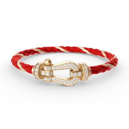 [Dawnora Jewelry]FORCE LARGE HORSESHOE FULL DIAMOND BRACELET GOLD