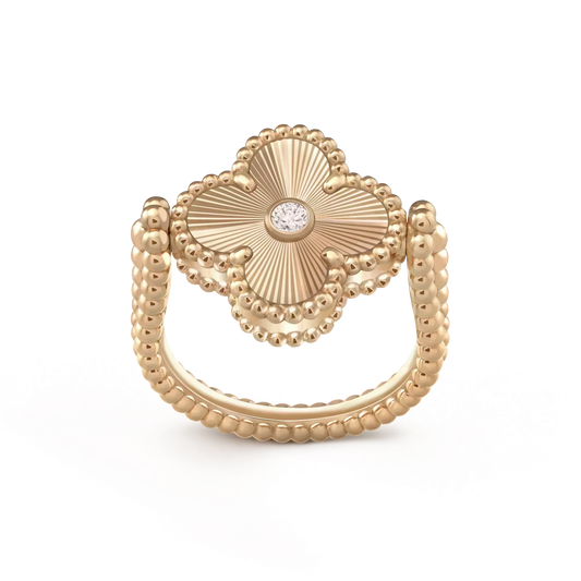 [Dawnora Jewelry]CLOVER RIVERSIBLE ROSE GOLD RING