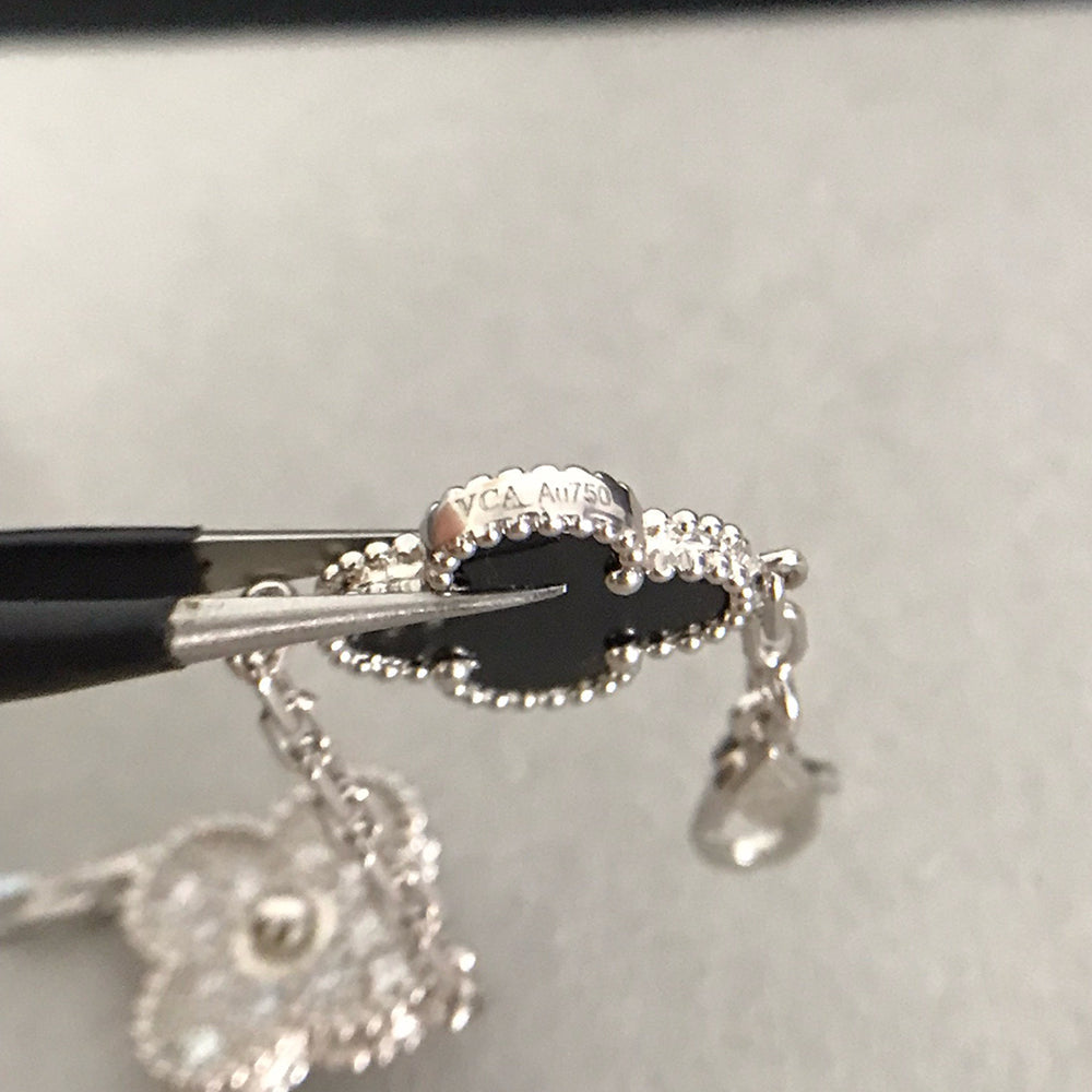 [Dawnora Jewelry] CLOVER 5 MOTIF ONYXS BRACELET COLLECTION