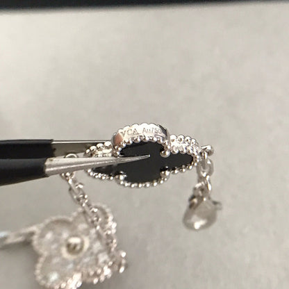 [Dawnora Jewelry] CLOVER 5 MOTIF ONYXS BRACELET COLLECTION