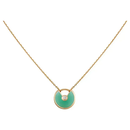 [Dawnora Jewelry]AMULETTE GOLD MALACHITE NECKLACE