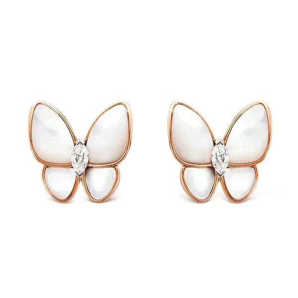 [Dawnora Jewelry]BUTTERFLY MOP DIAMOND EARRINGS
