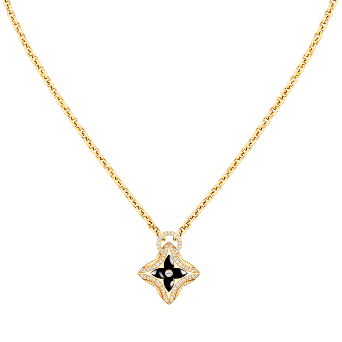 [Dawnora Jewelry]STAR PEDANT PINK GOLD DIAMOND NECKLACE