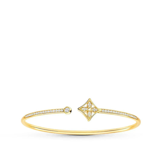 [Dawnora Jewelry]IDYLLE GOLD OPEN BRACELET DIAMOND PAVED