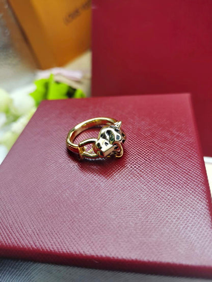 [Dawnora Jewelry]LEOPARD-HEAD LEOPARD-PRINT COUPLE RING