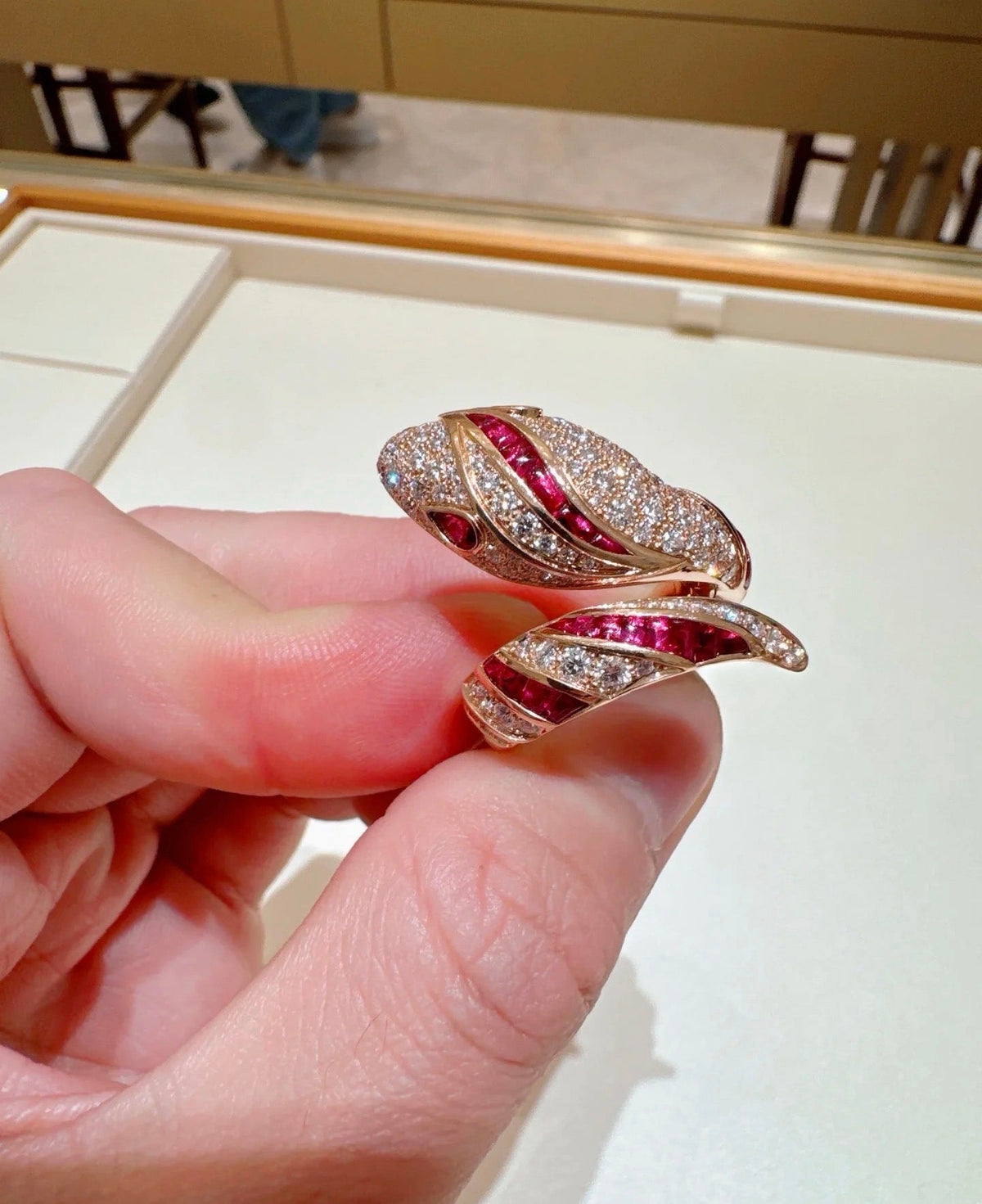 [Dawnora Jewelry]BRAND NEW LUXURY RED SNAKE RING
