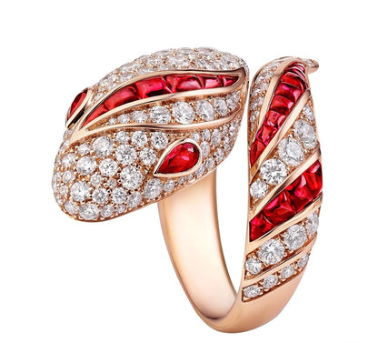[Dawnora Jewelry]BRAND NEW LUXURY RED SNAKE RING