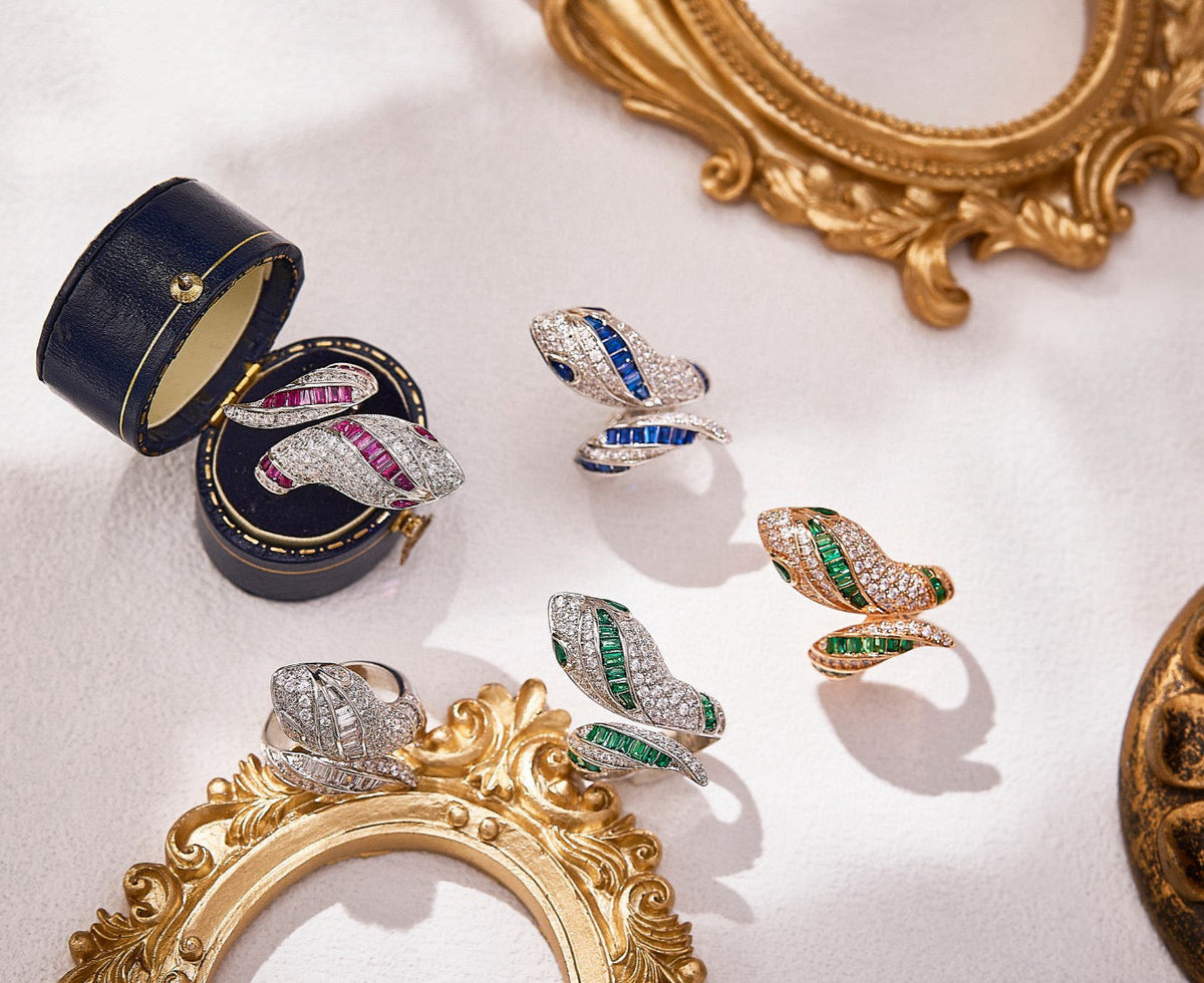 [Dawnora Jewelry]BRAND NEW LUXURY BLUE SNAKE RING