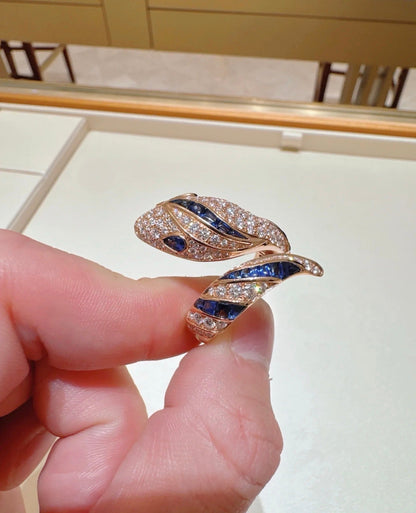[Dawnora Jewelry]BRAND NEW LUXURY BLUE SNAKE RING