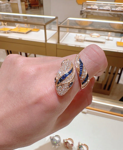 [Dawnora Jewelry]BRAND NEW LUXURY BLUE SNAKE RING